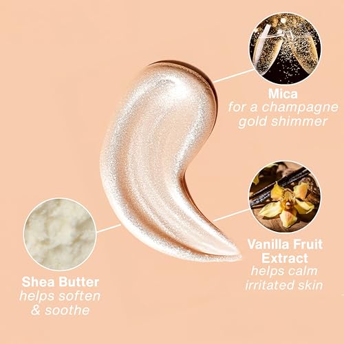 Hempz Spun Sugar & Vanilla Bean Moisturizing Body Lotion with Shimmer, 17 Oz