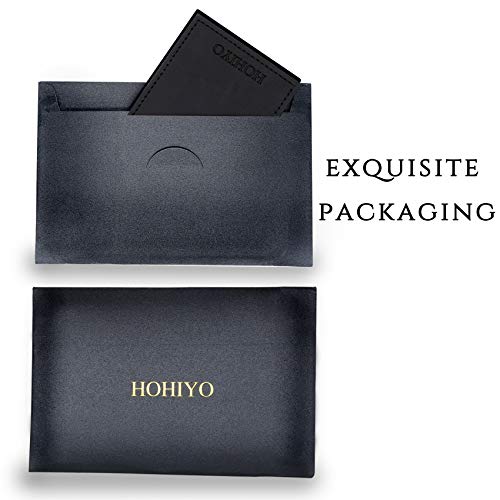 Black Compact Mirror - Unbreakable Stainless Steel Travel Mirror with Leather Case