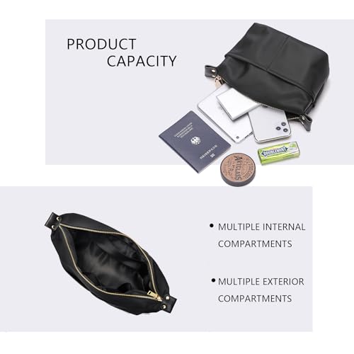 YONBEN Nylon Purse Organizer Insert - 3-Piece Cosmetic Travel Bag Set