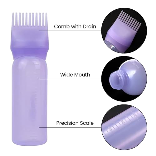 Ella & Sara 3-Pack Hair Oil Applicator Bottles for Dye & Treatments