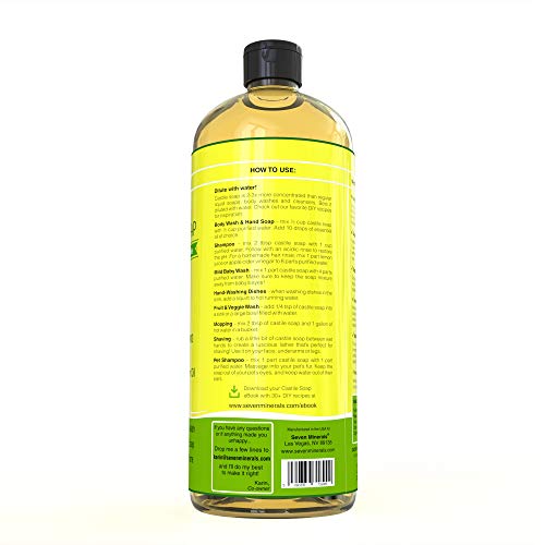 Seven Minerals Unscented Castile Soap 33.8 fl oz - Vegan & Palm Oil-Free