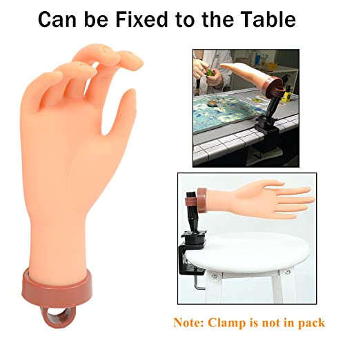 FU SHEN Nail Practice Hand for Acrylic Nails - Single Flexible Mannequin