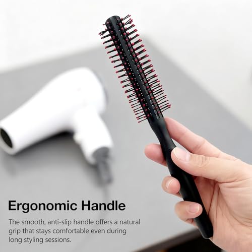 Attkryy Round Curling Comb Brush for Blow Drying & Detangling
