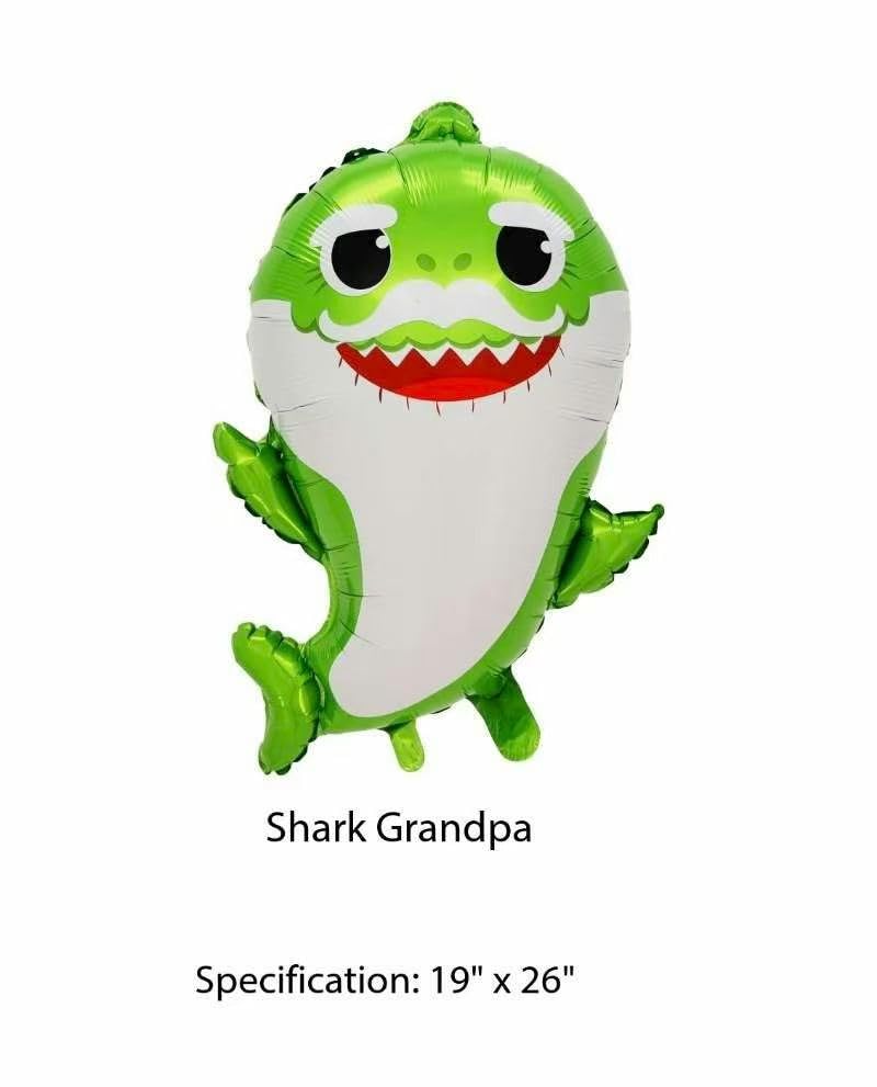 Shark Birthday Party Decorations Set - 12 Pcs Helium Balloons