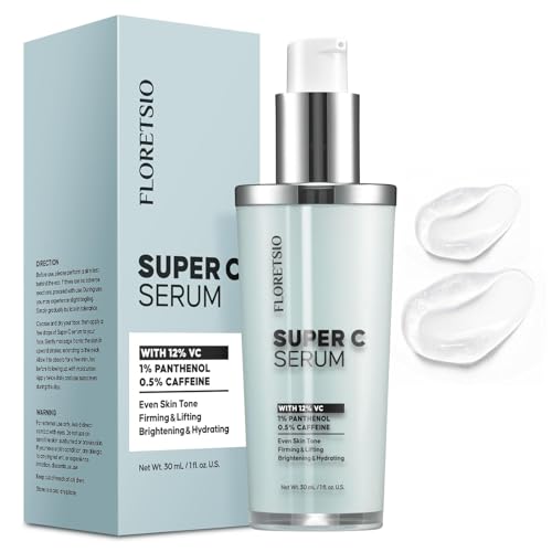 Floretsio 1 Fl Oz Vitamin C Serum for Mature Skin - Hydrating, Anti-Aging, Brightening
