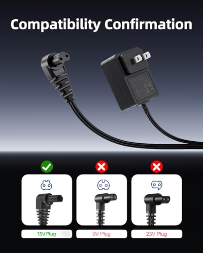 15V AC Charger for Black & Decker Cordless Floor Sweepers