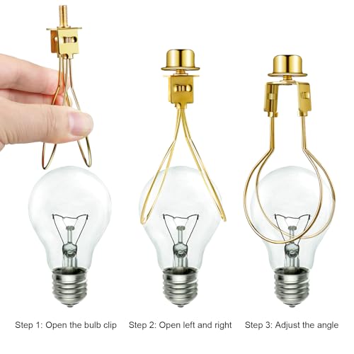 Honoson 4-Pack Lamp Shade Holders with Finials and Levellers