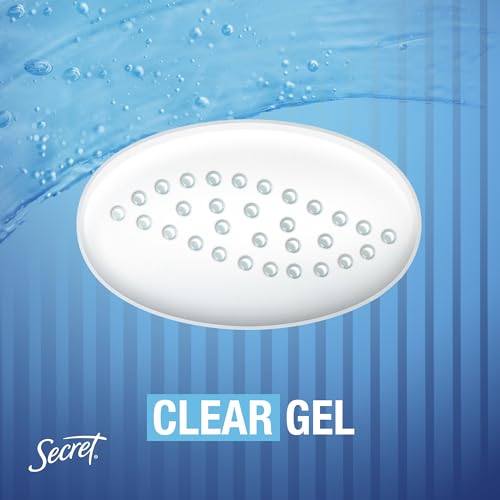 Secret Outlast Antiperspirant Deodorant for Women, 72hr Sweat & Odor Protection, PH Balancing Minerals, Pro-Hyaluronic Acid, Clear Gel, Completely Clean Scent, 2.6 oz (Pack of 2)