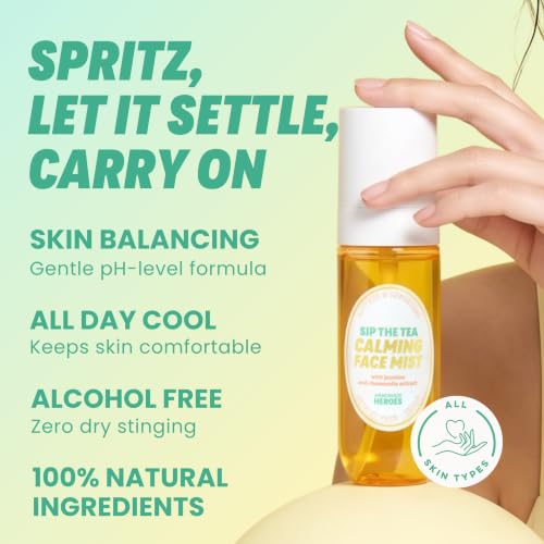 Cooling Facial Mist with Hyaluronic Acid & Chamomile - Vegan Hydrating Spray