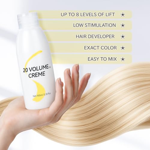 IIIMEIDU 20 Volume Hair Developer - 3.5 Fl Oz Professional Cream Hair Bleach & Color Deposit