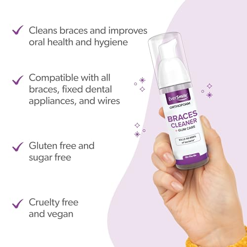 EverSmile OrthoFoam Braces Cleaner - Travel Size 25ml Whitening Foam