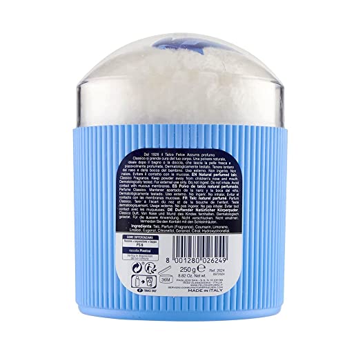 Felce Azzurra Classic Talcum Powder 250g with Applicator Puff