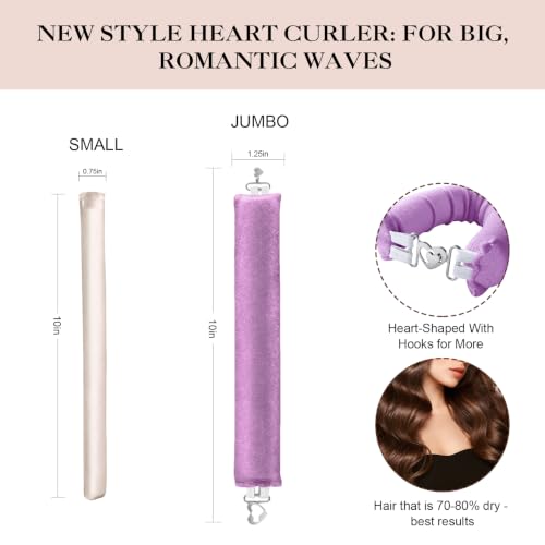 Togayu Heatless Curling Rod Set - Soft Velvet Overnight Hair Curlers