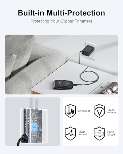 vhbw 4.5V Power Charger Cord for BaBylissPRO FXFS2 Double Foil Shaver - 5.9ft