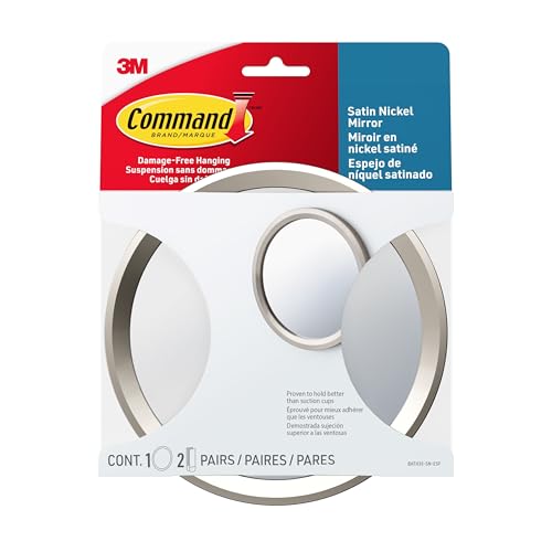 Command Bath Mirror Wall Mount with Removable Strips – No Tools Needed