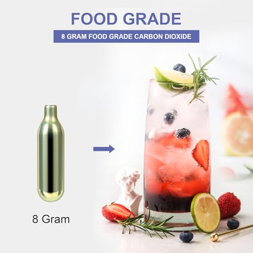 8g CO2 Soda Cartridges - Food Grade Chargers for Siphons (10 Pcs)