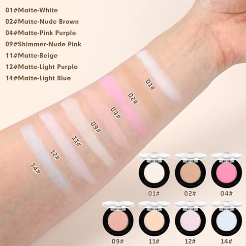 Light Blue Matte Eyeshadow for Mature Skin - High Pigment & Blendable