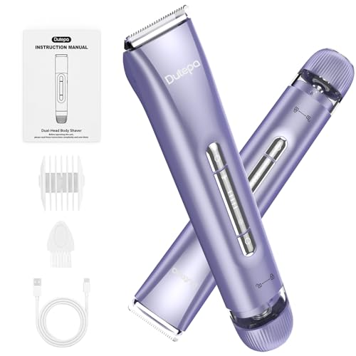 Dutepa 2-in-1 Electric Bikini Trimmer & Facial Shaver, IPX7 Waterproof