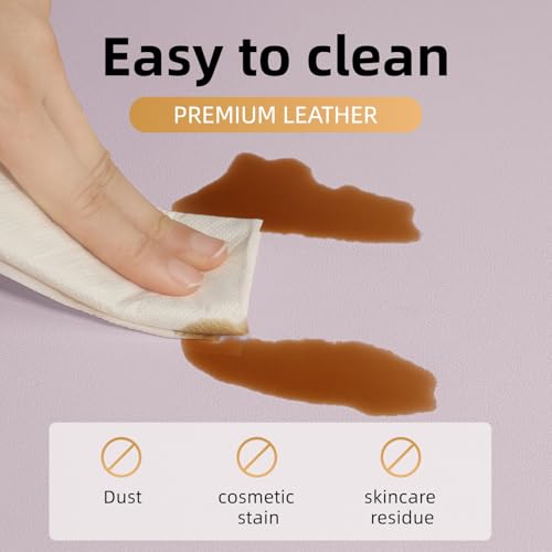 Metui Waterproof PU Leather Makeup Mat - 15.7"x23.6" Vanity Protector