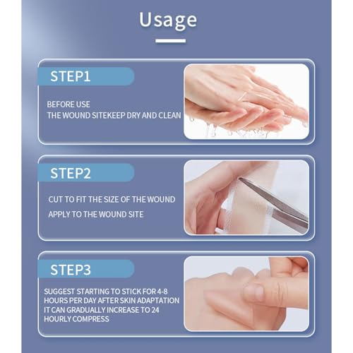 Medical-Grade Silicone Scar Sheets 1.6" x 157" Roll - Keloid, C-Section, Acne Treatment