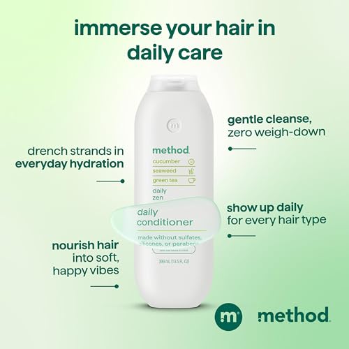 Method Daily Zen Conditioner - Nourishing & Hydrating Hair Care, 13.5 fl oz, 3 Pack