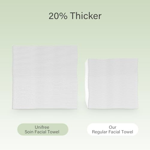 Unifree X-Large Facial Towels - 50 Count Soft Disposable Wipes
