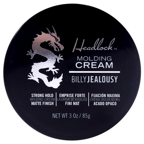 Billy Jealousy Headlock Hair Molding Cream for Men, Strong Hold Matte Finish