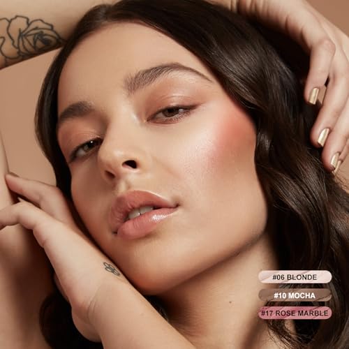 FOCALLURE 3Pcs Cream Contour Blush Highlighter Stick Set Light-Medium 06+10+17