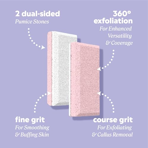 Onyx Professional Double-Sided Pumice Stone for Feet - 2 Pack