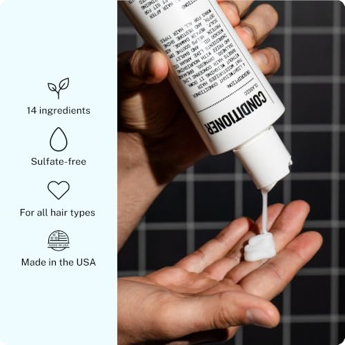 Blu Atlas Natural Conditioner for Men, 8 oz - Sulfate-Free, Argan & Avocado Oil, Classic Scent, Pack of 1