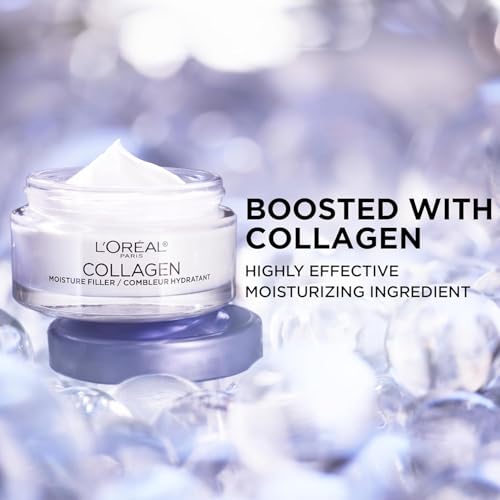 L'Oreal Paris Collagen Moisture Filler Anti-Aging Face Moisturizer, Scented 3.4 Oz