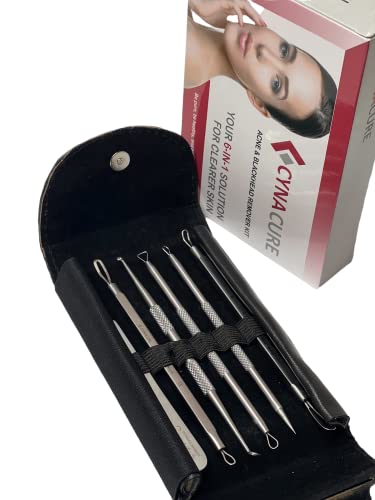 Cynamed Professional 6-Piece Stainless Steel Blackhead & Acne Remover Kit
