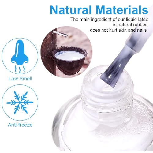 YTRUNS White Liquid Latex for Nails, Peelable Cuticle Skin Shield, 15ml