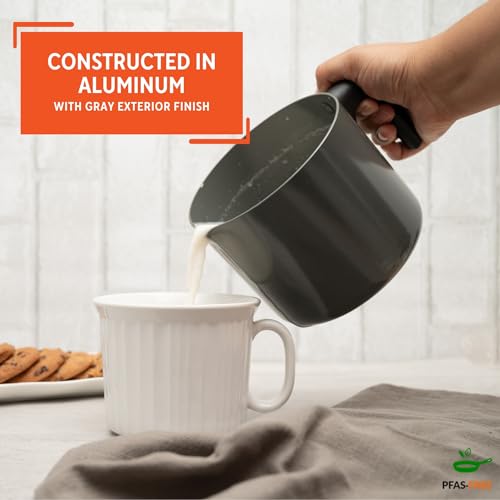 IMUSA 1.3Qt Chef Aluminum Ceramic Mug - Gray Nonstick Design