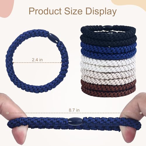 Durable Braided Hair Ties for Men - 10Pcs No-Crease Design