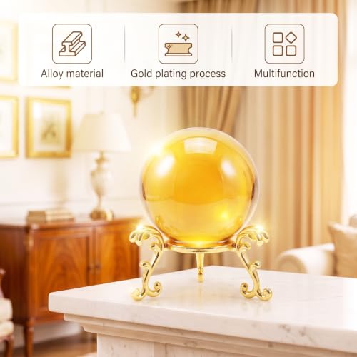 10 Gold Sphere Display Stands for Crystal Balls | Durable Alloy Holders