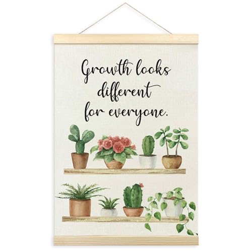 Motivational Mental Health Wall Art with Wooden Hanger - 12x16