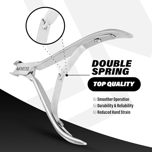 MUSI Stainless Steel Cuticle Nipper - Precision Nail Cutter for Manicure & Pedicure