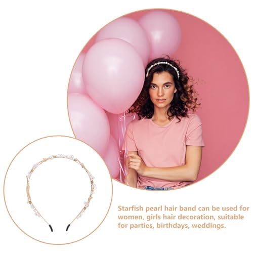 Pearl Starfish Bridal Headband - Mermaid Beach Wedding Accessory