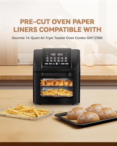 TCSNOE 125PCS Parchment Paper Liners for Gourmia Air Fryer 14QT - Nonstick, Food Grade, Easy Cleanup