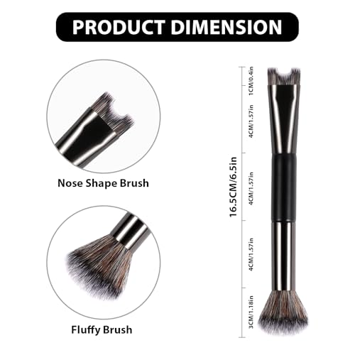 2 in 1 Nose Contour Brush - Dual-Ended U-Shaped Sculpting Brush
