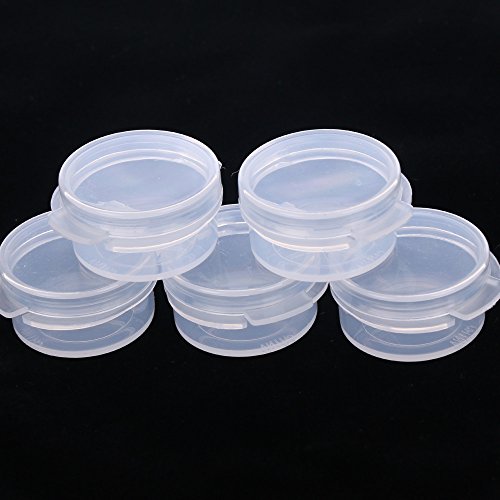 50 Pcs 5g Clear Plastic Cosmetic Jars with Snap Lids for Travel Samples