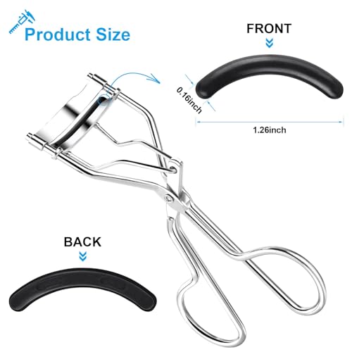 100 Pack Eyelash Curler Refills - Premium Silicone Rubber Pads