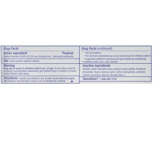 Crest Fluoride Anticavity Toothpaste Regular 8.2 oz, Pack of 5