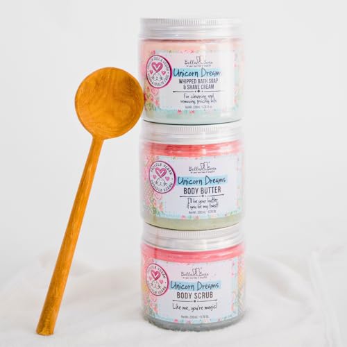 Bella & Bear Unicorn Dreams 6.7oz Vegan Bath & Shave Cream with Mango & Pineapple