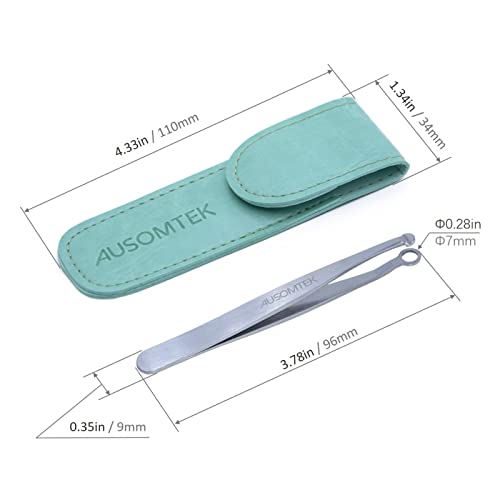 Ausomtek Nose & Ear Hair Trimming Scissors - Stainless Steel Grooming Kit
