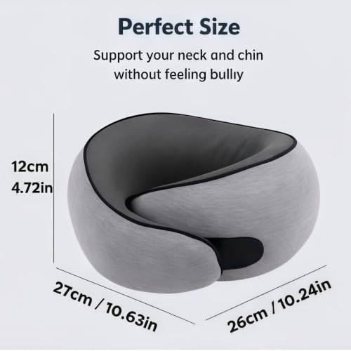 Ergonomic Travel Neck Pillow - Memory Foam Support for Flights