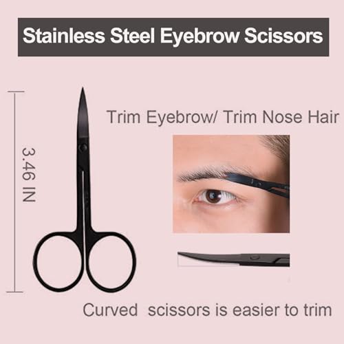 7-in-1 Eyebrow Grooming Kit for Men & Women - Razor, Scissors, Tweezers & More