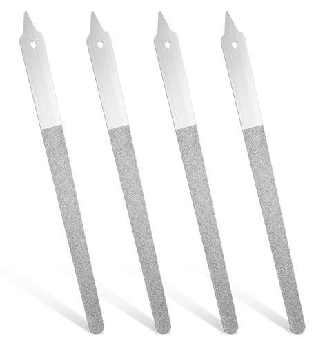 4PCS Diamond Nail File Set - 6" Stainless Steel for All Nails