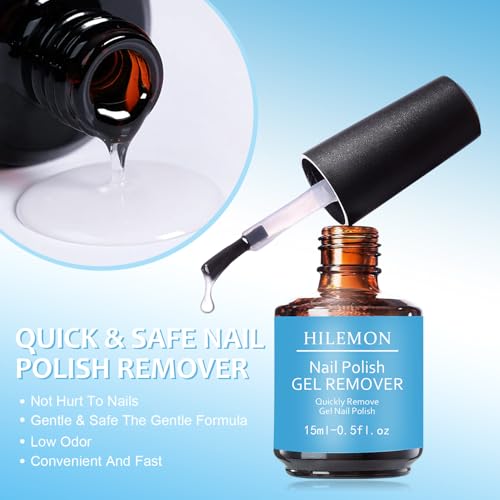 HiLemon Gel Polish Remover 15ml with Cuticle Oil & Nail File